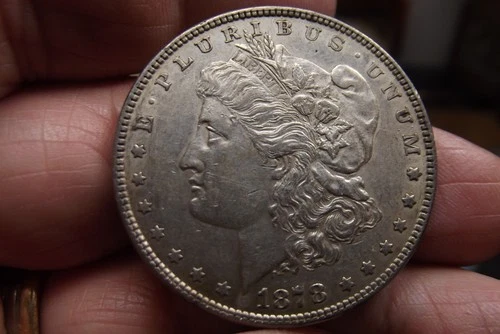 1878 7TF R.78 Morgan Silver Dollar Nice looking Original Coin from FUN!!! AU