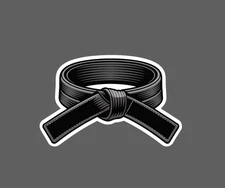 Black Belt Sticker Jujutsu Taekwondo MMA Martial Arts Train Gift Waterproof NEW