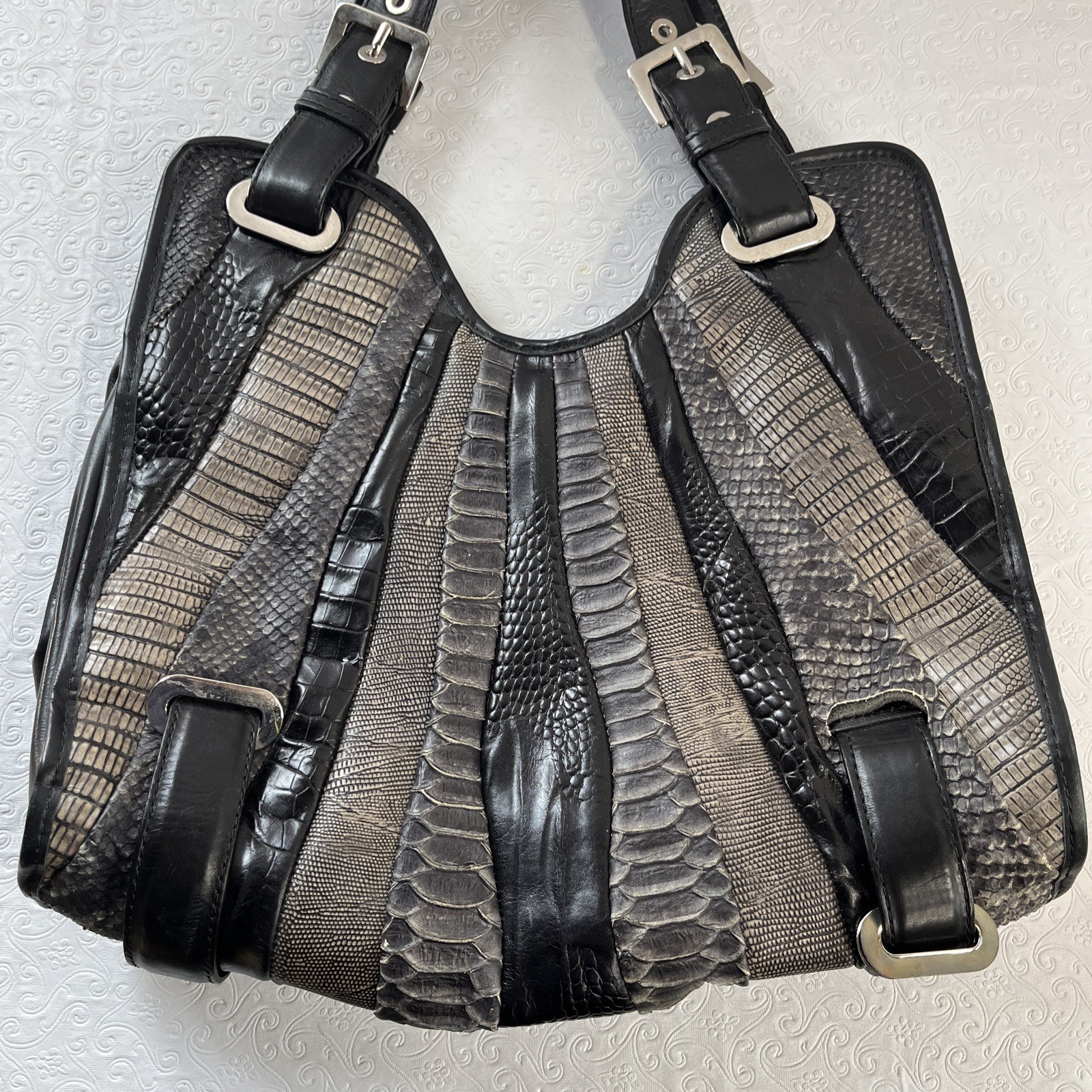 Stuart Weitzman Leather Patchwork Handbag Shoulde… - image 2