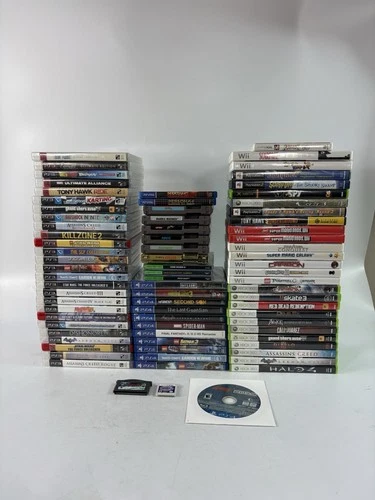 New ListingLot Of 78 Mixed Video Game, PS1, PS2, PS3, PS4, Xbox 360, Wii, NES, PSVITA, 3DS