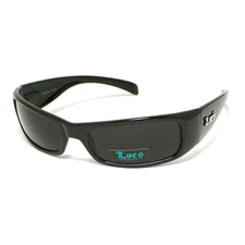 Locs All Black Classic Cholo Gangster Warp Biker Sunglasses