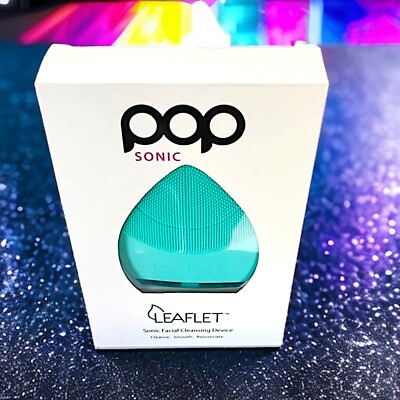 Pop Sonic The Leaflet Sonic Facial Cleansing Device Turquoise New in Damaged Box