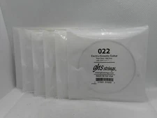 6 pack of GHS 22ga plain guitar strings .022" for acoustic or electric guitar