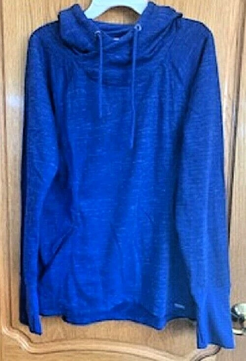 NEW Avalanche Women's Long Sleeve Pull On Hoodie Sweatshirt Blue