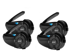 EJEAS Q7 Motorcycle Helmet Bluetooth Intercom for 7 Riders Talk Interphone 4X