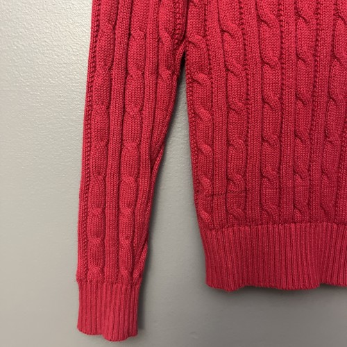 Polo Ralph Lauren Sweater Kids Size M 8-10 Red Cable Knit Girls - Picture 8 of 14
