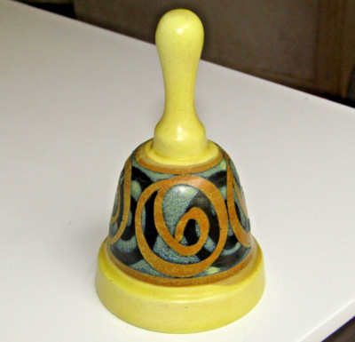 Keramik 10 cm hoch Handglocke China handglasiert abstrakt 4 Zoll Keramik Ornament