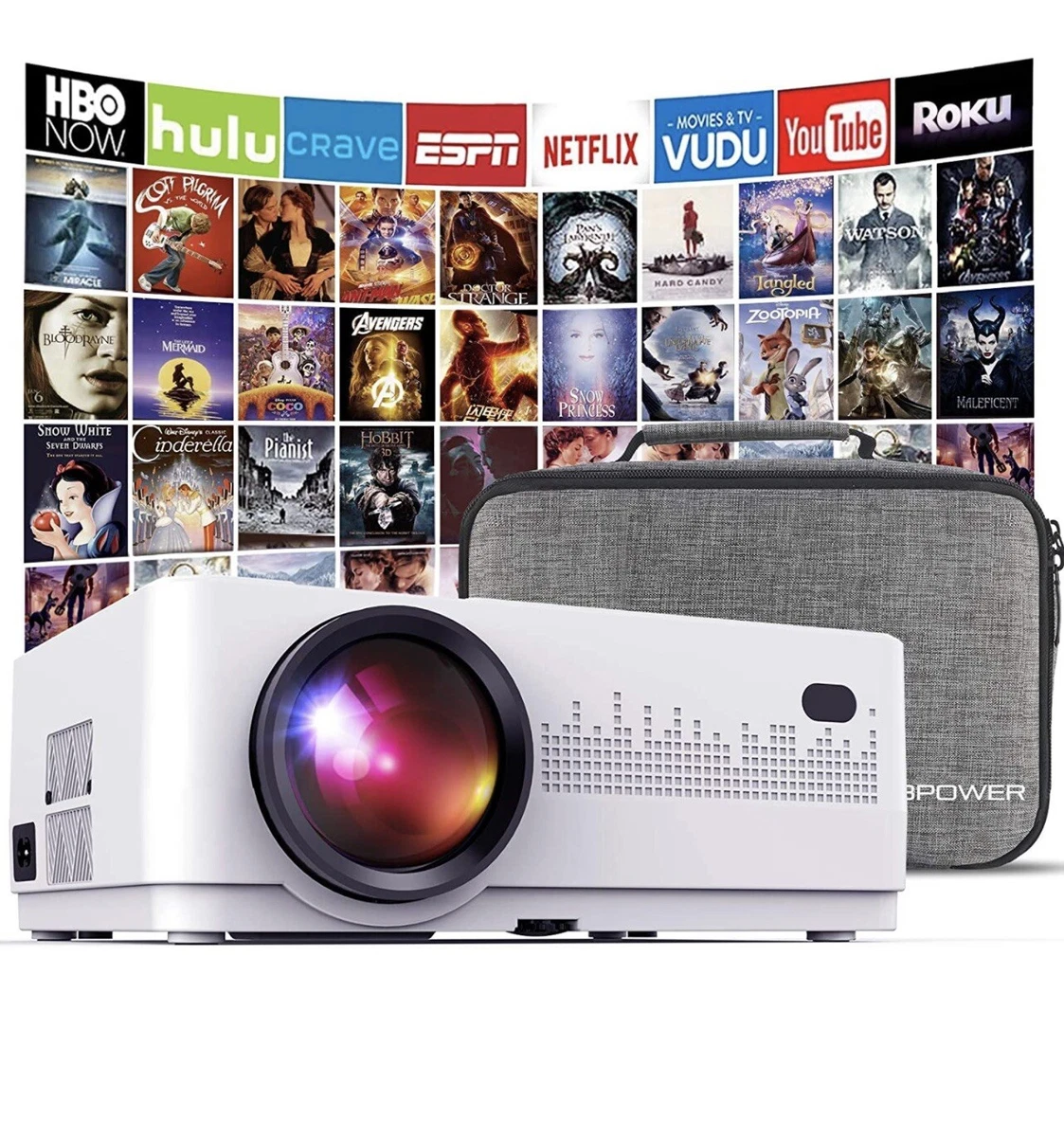 DBPOWER L22 7500Lux Mini Video Projector, 56 OFF