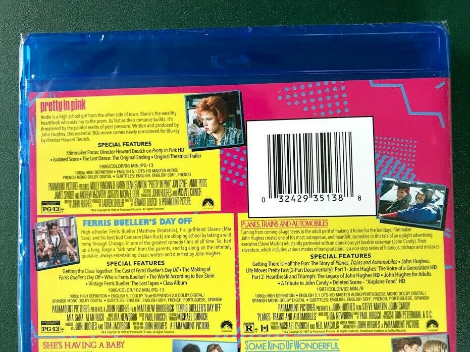 John Hughes 5-Movie Collection (5 Blu-rays + Digital) NEVER