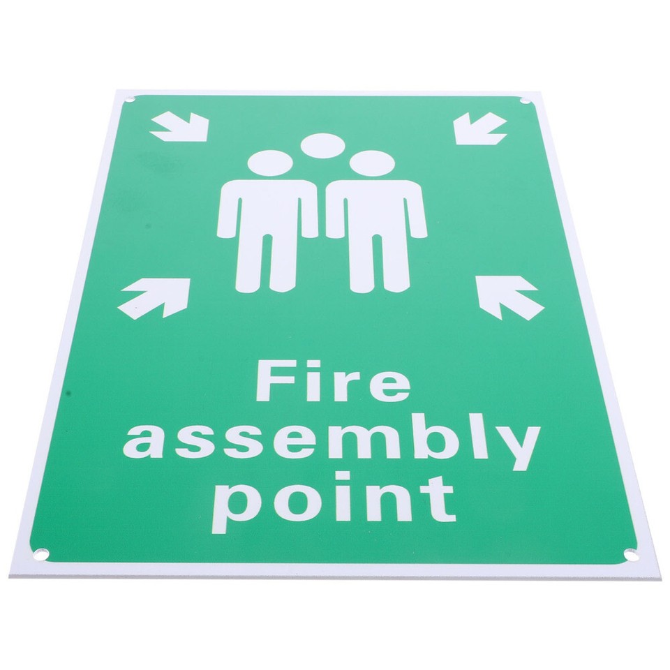 Fire Rally Point Sign Outdoor Assembly Label Aluminum Emergency | eBay