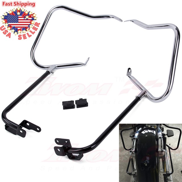 Saddlebag Bracket Guard Crash Bars For Harley Touring Street Road Glide FLHX 14+ eBay