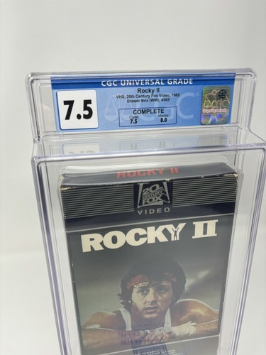 Rocky II (1979) VHS Rare Early 1983 CBS Fox ๐ Side Drawer Box ๐ CGC 7.5 CiB - Picture 2 of 9