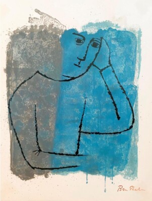 Notebook Illustration Ben Shahn Midcentury Modern Expressionist Print to Frame