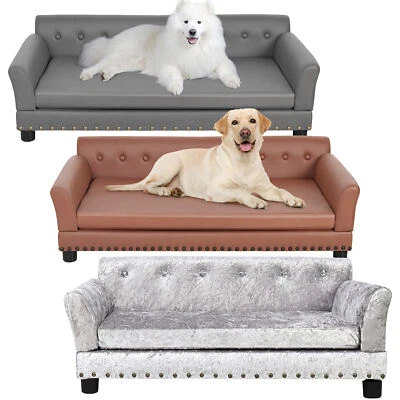 BINGO PAW XL Large Heavy Duty Pet Sofa Couch Raised Pet Dog Lounge Bed Comfortable Cushion