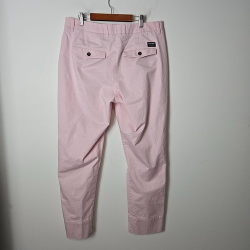 WILDFANG Size 12 The Essential Pink Rollable Trouser Chino Pants Straight Leg - Picture 9 of 14