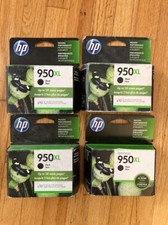 New 4 X Genuine HP 950XL Black High Yield Ink Cartridge CN045AN 140