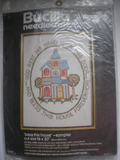 BUCILLA NEEDLECRAFT KIT "BLESS THIS HOUSE - SAMPLER" 16"X20"