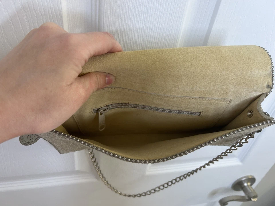 LEATHEROCK Chicest Chain Strap textured stone rock boho country USA Satchel Bag - Изображение 4 из 4