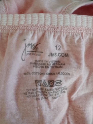JUST MY SIZE- JMS Ultra Soft Comfort Blend 100% Cotton Briefs Color Pink Size 12 - 第 5/8 張圖片