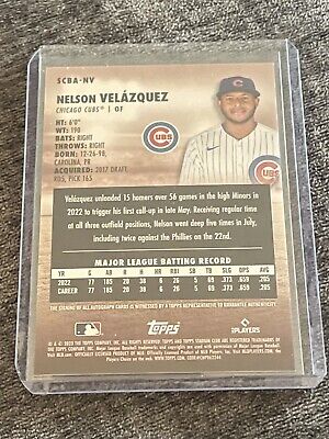 2023 Topps Stadium Club Nelson Velasquez Rookie Autograph 2023 Topps Stadium Club Nelson Velasquez Rookie Autograph