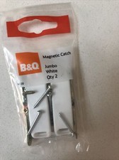 White Carbon steel Magnetic Cabinet catch, Pack of 2