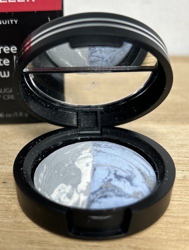 RARE Laura Geller Smoke & Sugar / Blueberry Crème Eyeshadow Duo, Blue & Gray NEW - Picture 3 of 4