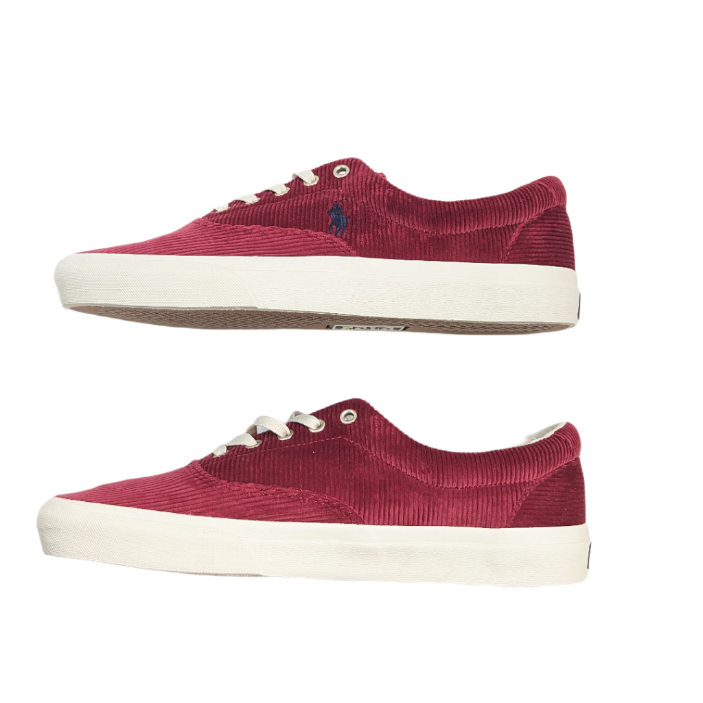 Scarpe da ginnastica Polo Ralph Lauren Keaton pony rosso velluto a coste taglia 11 5 nuove senza scatola