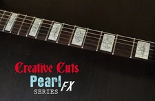 Aged Pearl Blocks Fretboard Marker Vinyl Inlay Decal for Gretsch BASS and GUITAR