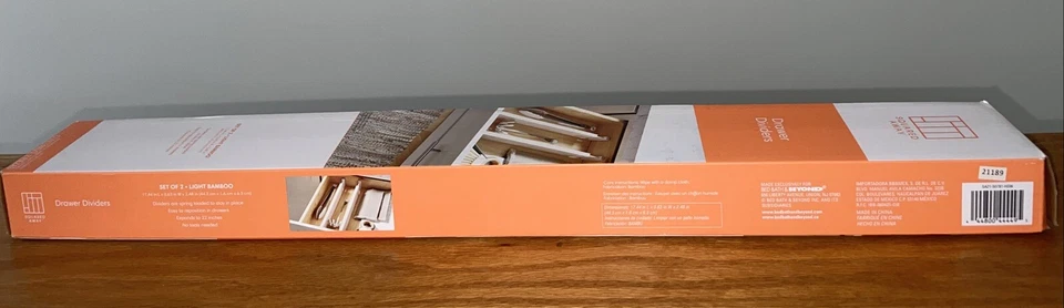 Divisores de cajones ajustables de bambú Foto 2 de 4