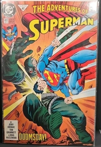 ADVENTURES OF SUPERMAN #497 Dec 1992 DC Comics DOOMSDAY Bagged Boarded