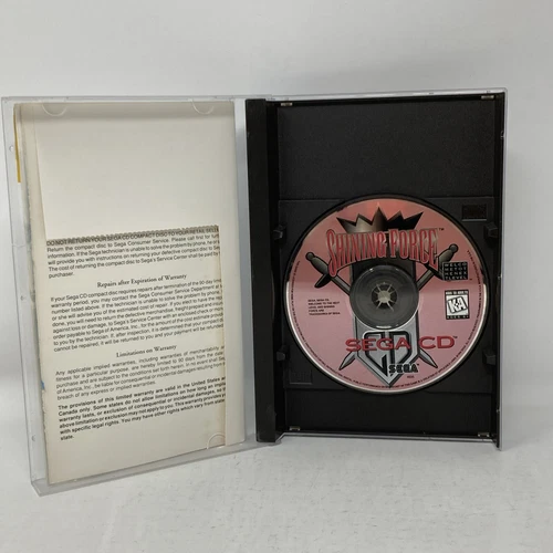 Shining Force CD Sega CD Complete CIB Damaged Manual Missing Cover