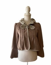 MARC JACOBS Designer Runway Cropped Wool Jacket Size Small / US 4/ GB 6 / Fr 34