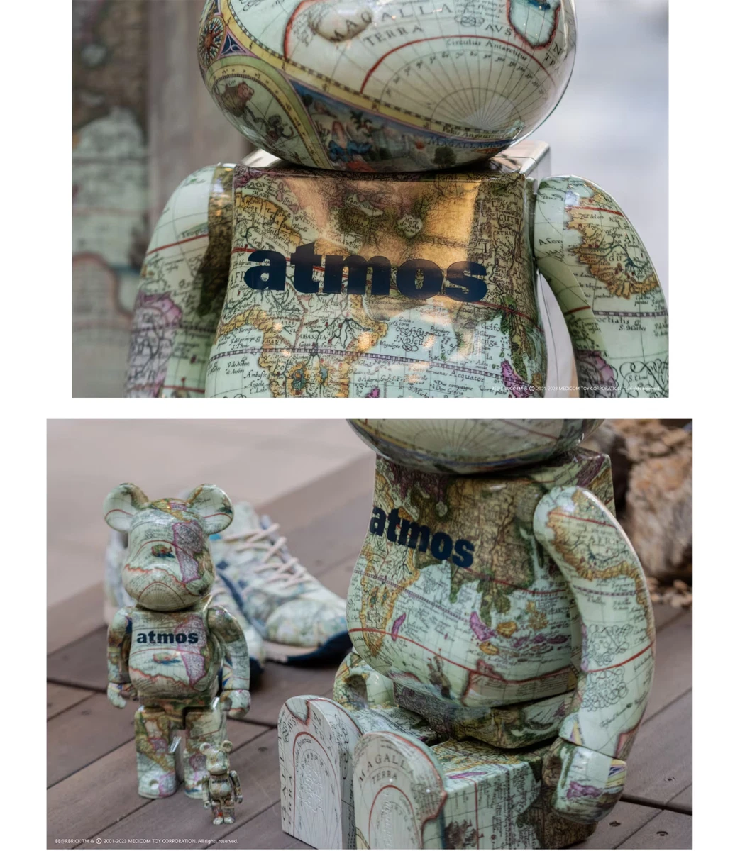 BE@RBRICK atmos AGED MAP 100% & 400% MEDICOM TOY bearbrick