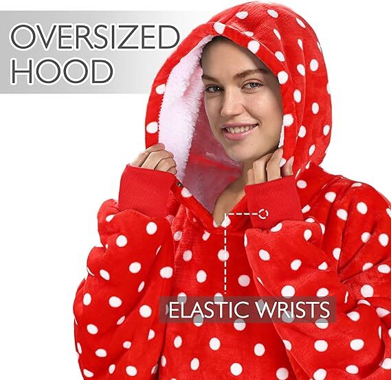 Wearable Blanket Hoodie for Kids Dot Sweatshirts with Long Sleeve Big Pocket eBay