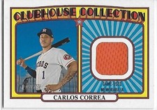 2021 Heritage Baseball Clubhouse Collection Relics Carlos Correa Astros