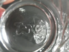 Tang Embossed Clear Glasses Set Of 8 With Swirled Pattern - Retro Drinkware