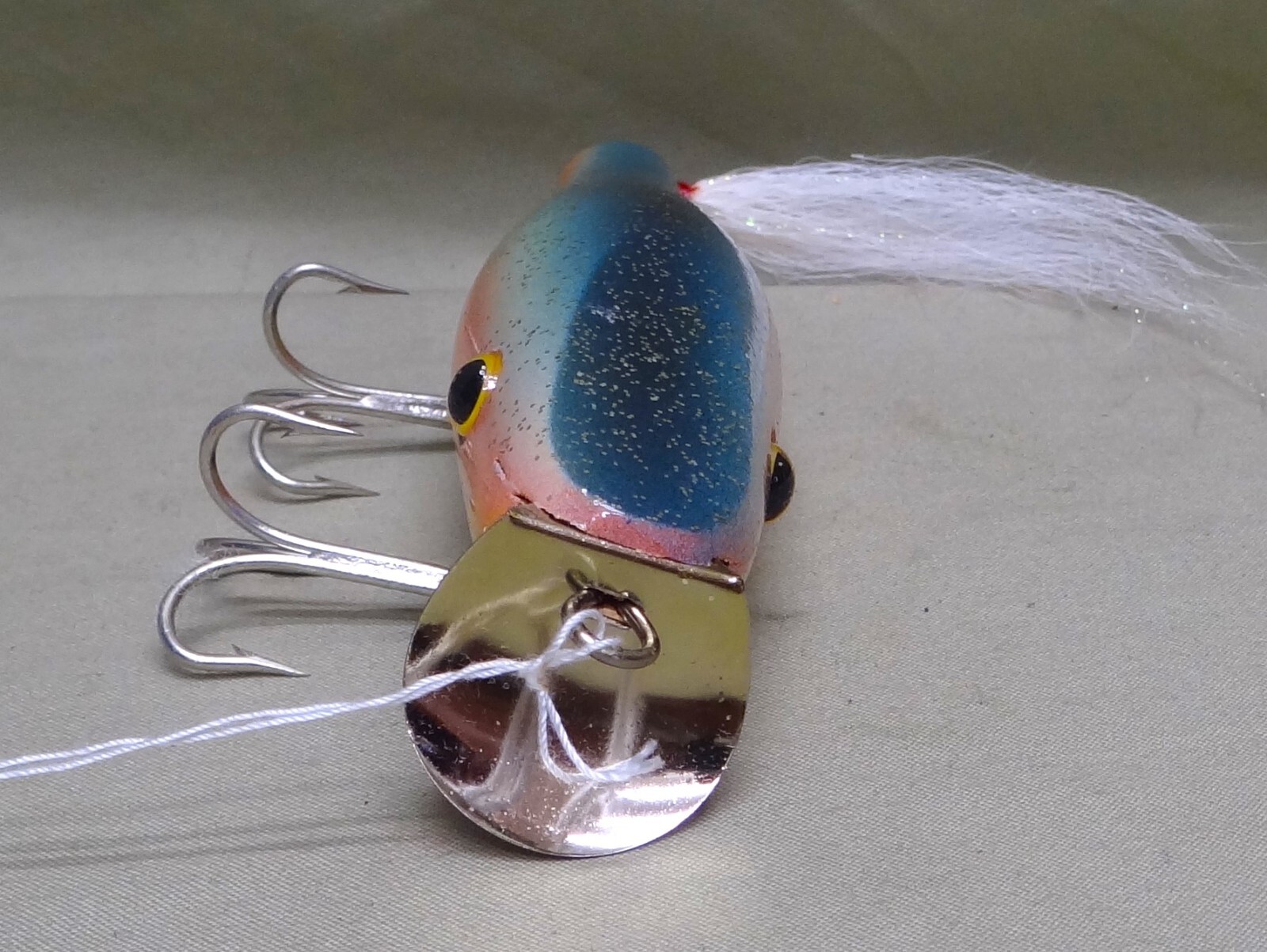 Unfished 6" Unknown Pikie Type Top Water Minnow w/Glass Eyes, 7", w