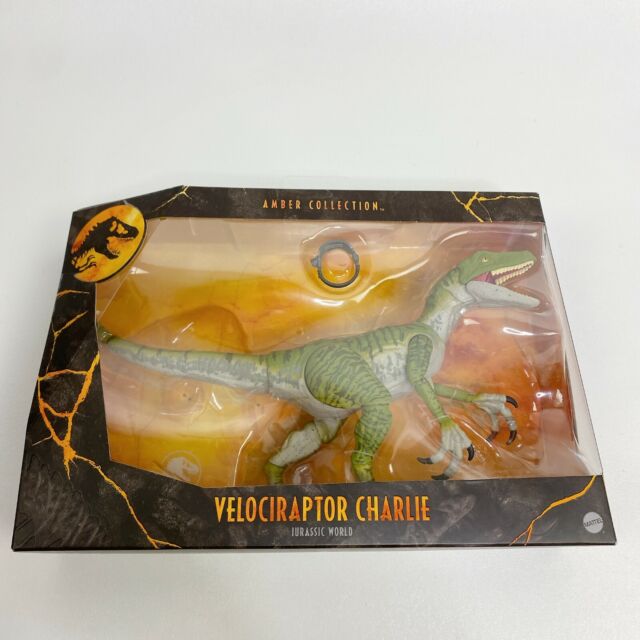 Amber Collection Velociraptor Charlie Jurassic World Mattel Dinosaur BRAND for sale online 