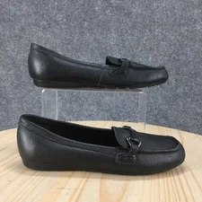 Easy Spirit Shoes Womens 8 M Marlie Loafers Black Leather Casual Comfort Low Top