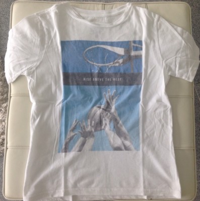PS FROM AEROPOSTALE USA TSHIRT SHIRT BASKETBALL PRINT BLAU WIE NEU