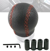 Schaltknauf Schalthebel Rot FüR Vw Passat B6 B5 B7 Polo Bora Kunstleder Schwarz