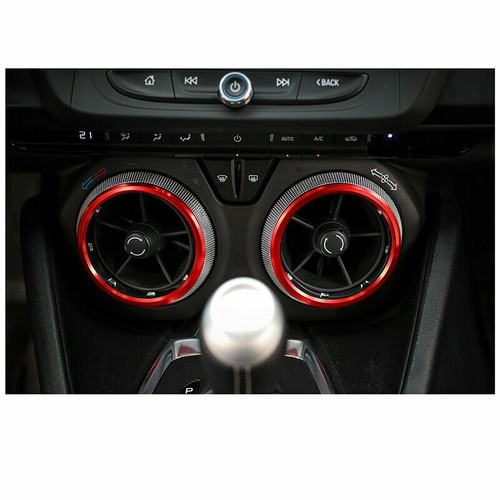Air Conditioner Outlet Vent Trim AC Vent Cover for 2017+ Chevrolet Camaro, Red - Picture 2 of 7