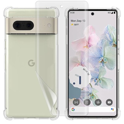 Anti-Strike Screen Protector + NEW Shockproof TPU Case fit Google Pixel 7 Phone