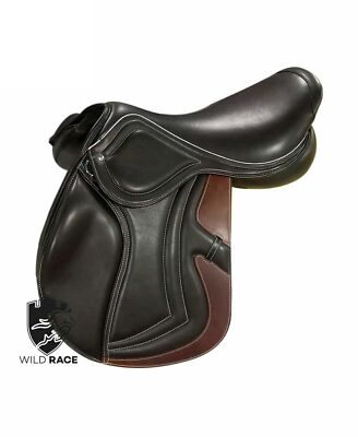 Selle WILDRACE GOÉLETTES – Cuir Contact Saut/fermé, Double Rabat, Taille 17-18 Pouces