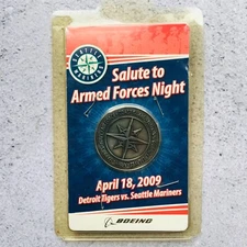 Boeing Seattle Mariners Salute To Armed Forces Night Medal 2009 NEW