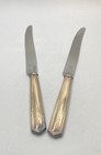 Silver-tone Dinner Knives 2 Piece Set Scroll Pattern Stainless Steel Blades — photo 6