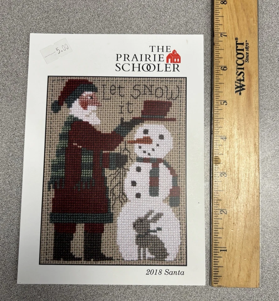 2018 2019 The Prairie Schooler Santa Counted Cross Stitch Patterns Foto 4 de 4