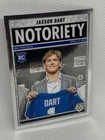 Jaxson Dart 2025 Panini Mosaic Football RC Notoriety Silver Insert 11