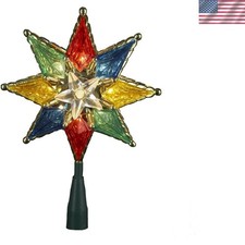 Christmas Star Treetop 8 Inch Multi Color Light Tree Topper Holiday Decor