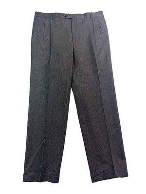 NEW Joseph & Feiss 40x33 Charcoal Pleated 100% Wool Dress Suit Pants Trousers